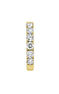 Pendiente individual de aro pequeño de oro amarillo de 18kt con diamantes de 0,16cts, J04095-02-16-H