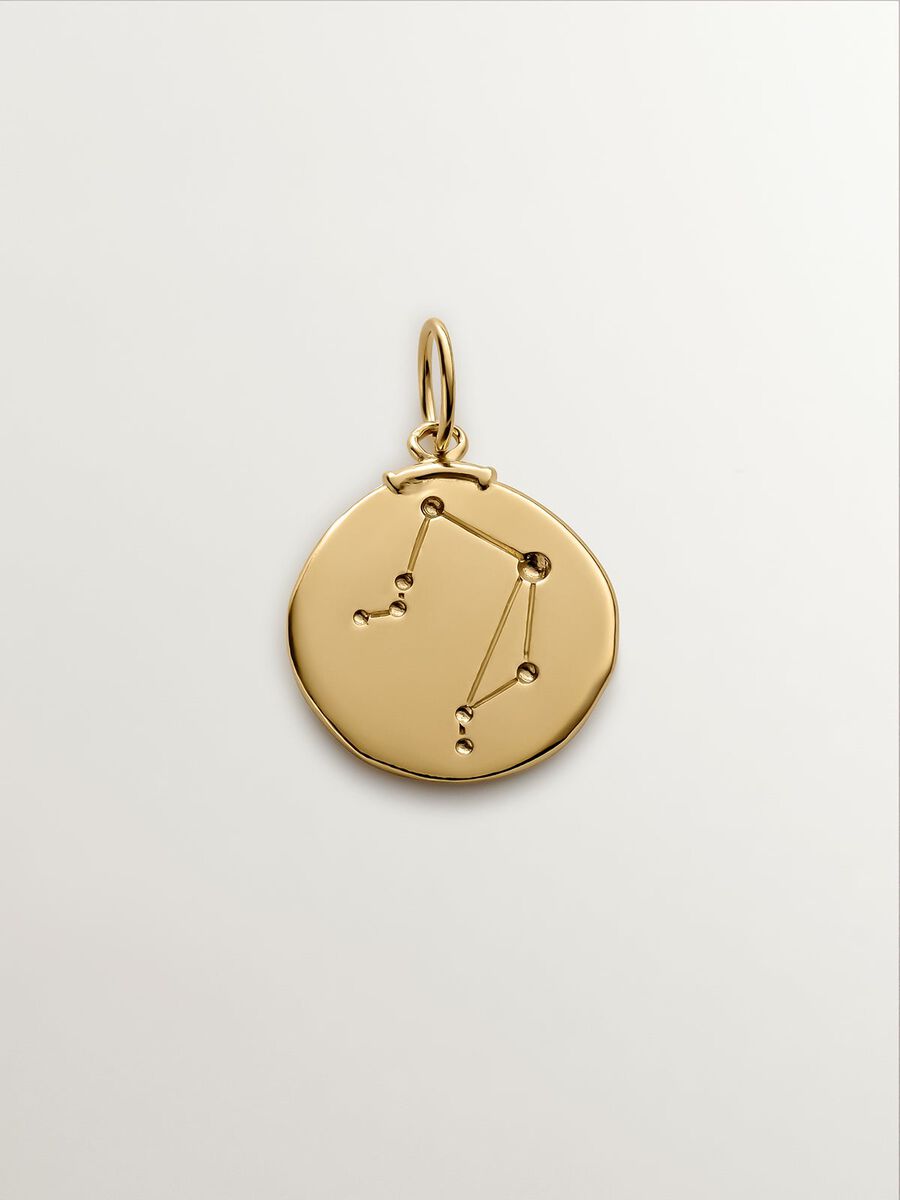 Charm libra plata recubierta oro  , J04780-02-LIB, hi-res