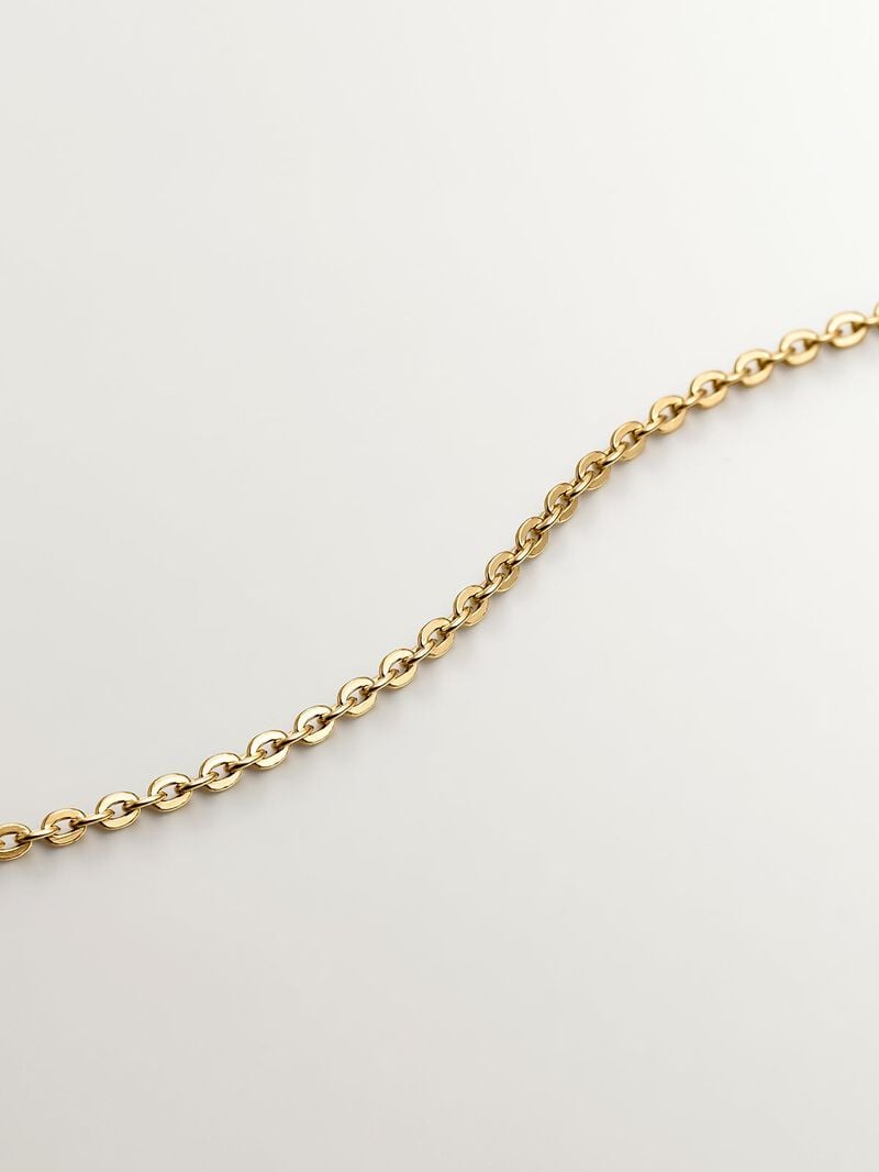 18K yellow gold plated 925 silver pendant with white quartz image number 4