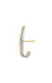 Grimpeur d’oreille à l’unité gauche en or jaune et blanc 18 K avec des diamants , J05308-09-H-L-I2
