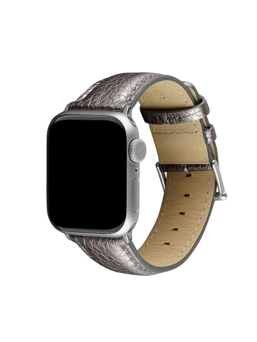 Titanium grey buffalo leather Apple Watch band, IWSTRAP-SL, hi-res