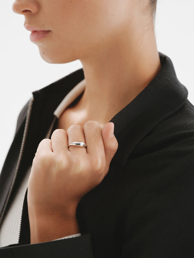 Domed 925 Silver Ring image number 1