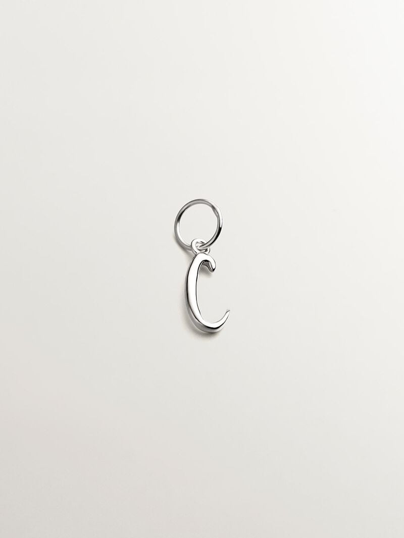 925 Silver Charm with initial C image number 0