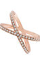 Rose gold plated cross ring with topaz , J03263-03-WT