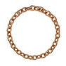 Mini rose gold oval link necklace , J00906-03