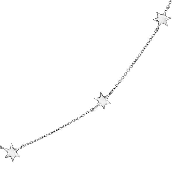Collier étoile or blanc , J03867-01, mainproduct