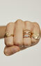 Gold ring with spheres , J03853-02