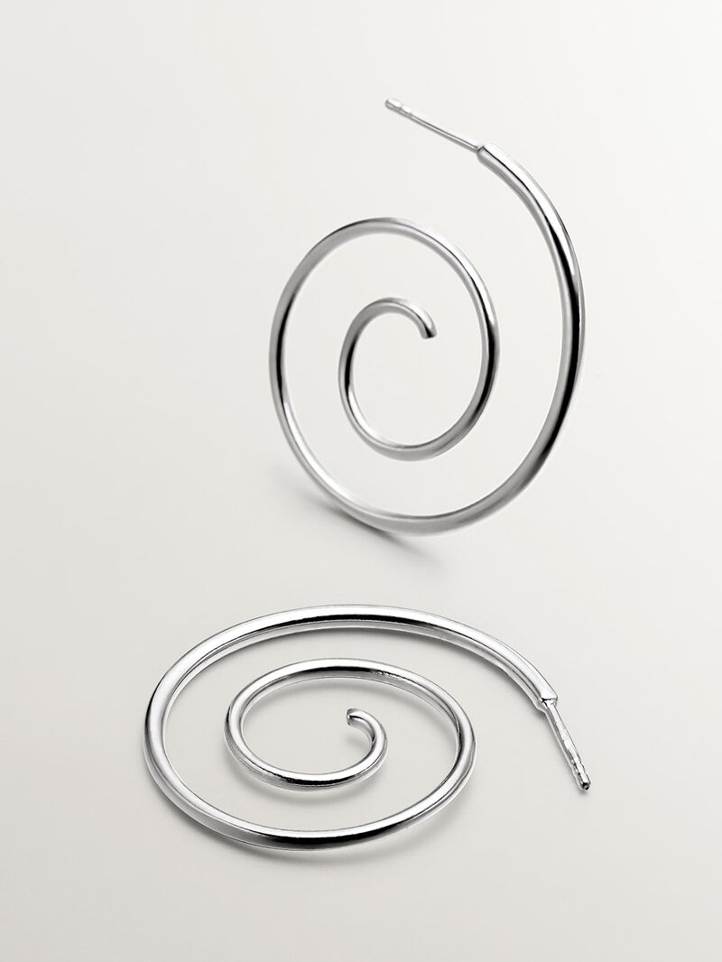 925 silver spiral earrings image number 0