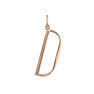 Large rose gold-plated silver D initial charm , J04642-03-D