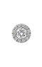 Boucle d'oreille bordure en diamants or blanc 0,10 ct , J04224-01-10-06-H