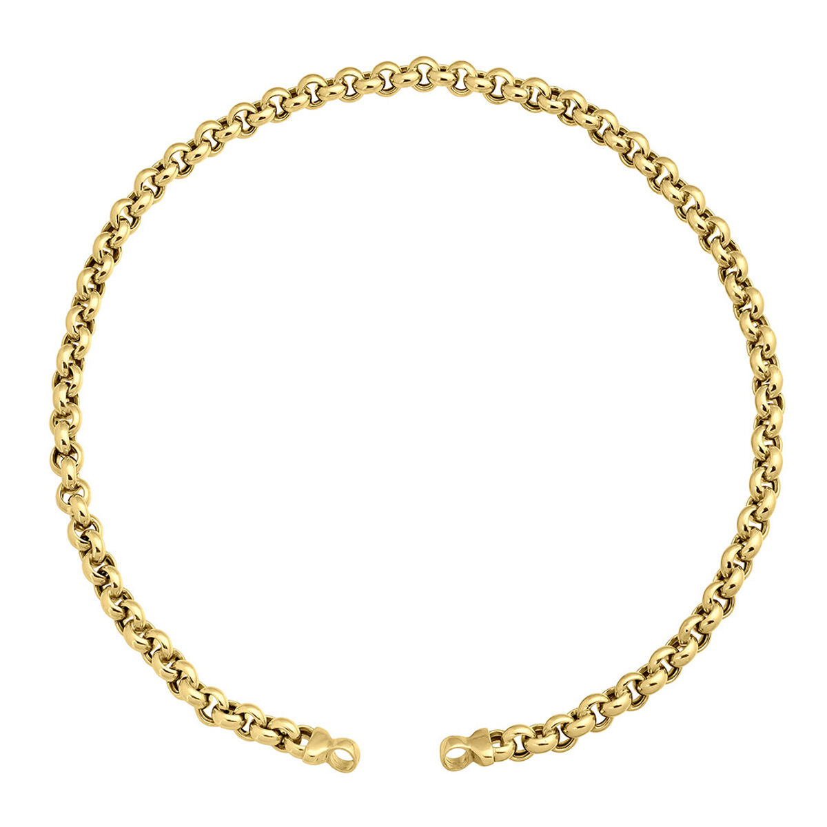Rolo link chain in 18k yellow gold-plated silver , J05341-02-45, hi-res