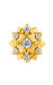 Piercing flor de oro de 18kt con diamantes, J04370-02-H-18