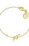 Bracelet en argent plaqué or jaune motif colombe et étoile , J04605-02