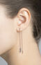 Boucles d'oreilles chaîne topazes argent plaqué or rose , J03674-03-LB