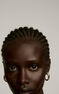 Large oval hoop earrings in 18k gold-plated silver, J00800-02