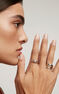 Convex silver ring, J05220-01