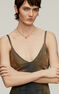 Pendant in 18k yellow gold-plated silver with yellow quartz, J05300-02-CI