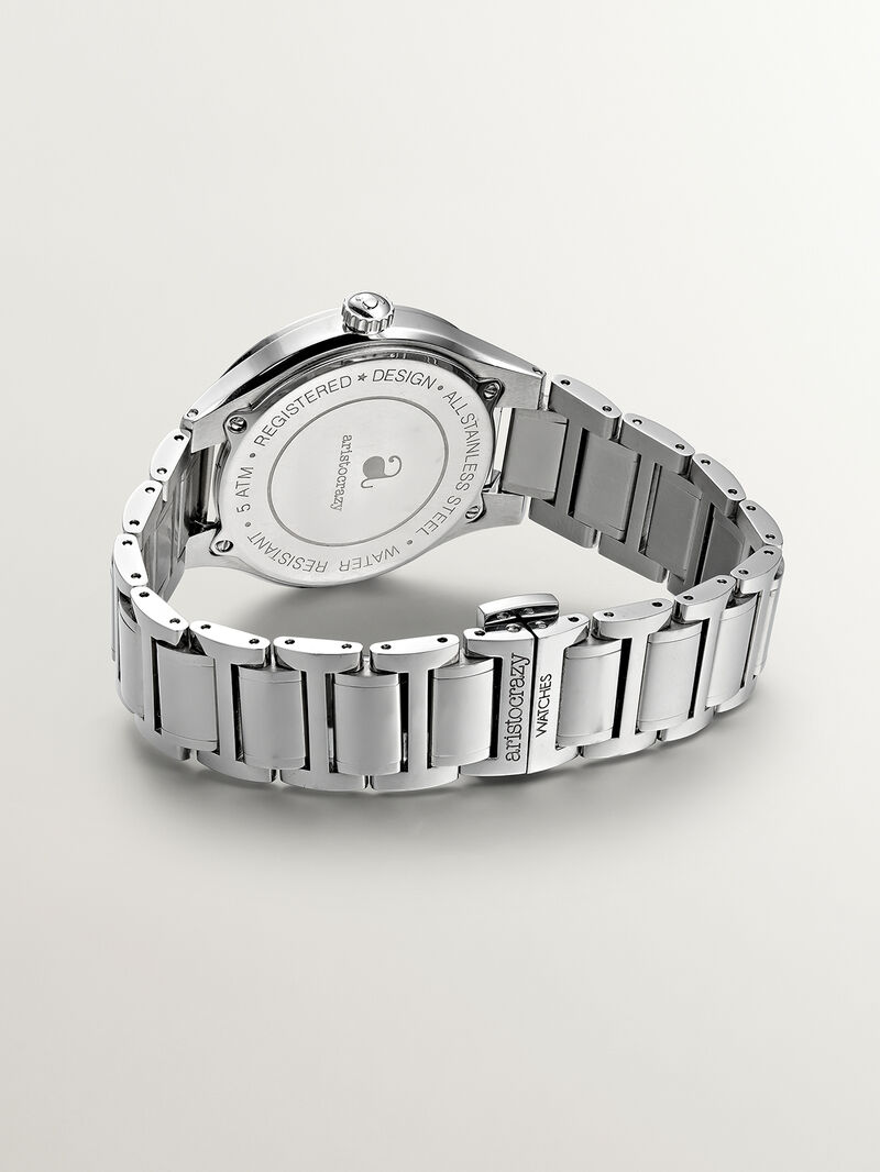 Bastille watch with steel strap and white dial image number 4