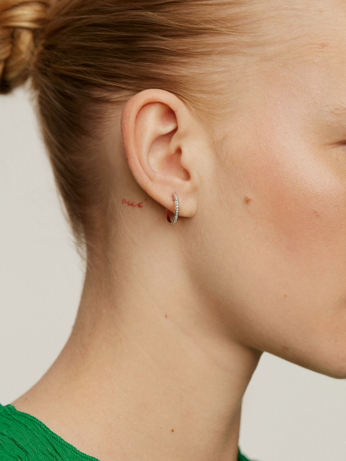 18k white gold clearance small hoop earrings