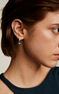 Long silver earrings with topaz , J03752-01-LB-WT
