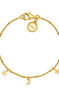 Gold plated silver stars and moons bracelet , J04819-02