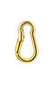 Gold-plated silver carabiner charm , J04841-02
