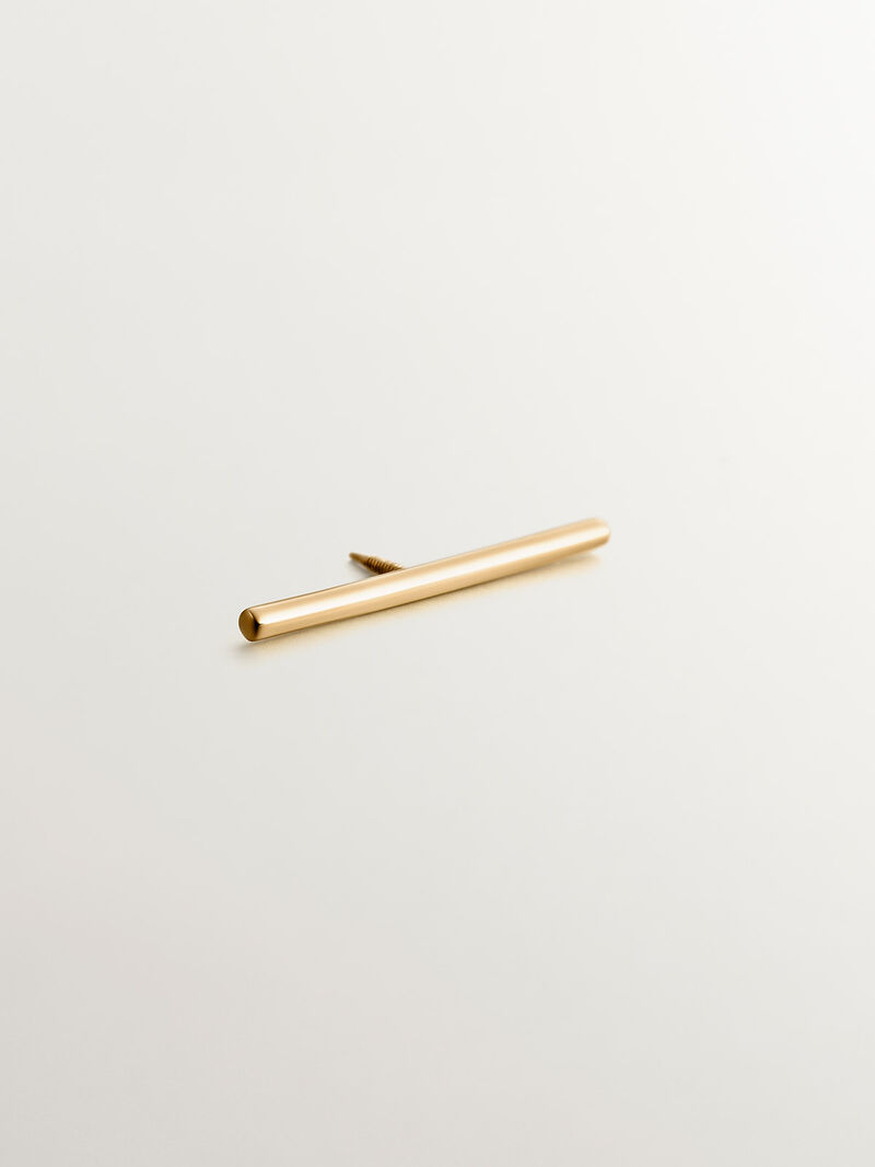 18K Yellow Gold Industrial Bar Piercing image number 4