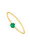 Ring in 9k yellow gold with a green emerald, J05047-02-EM