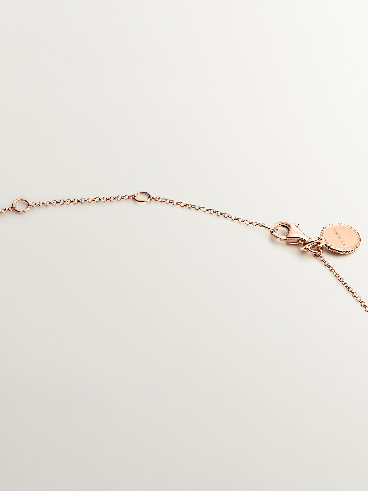 925 Silver pendant dipped in 18K rose gold with London blue and