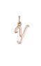 Rose gold-plated silver Y initial charm  , J03932-03-Y