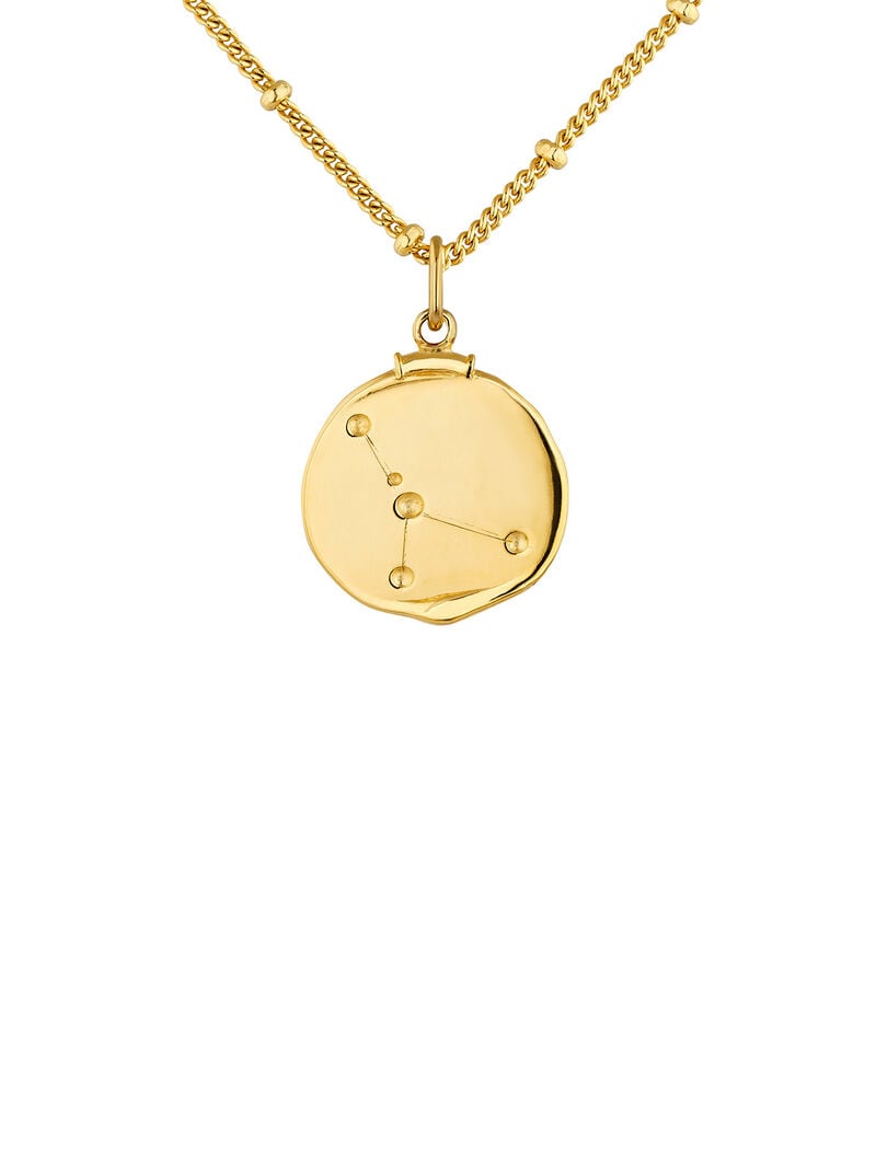 925 Silver Cancer Charm Plated in 18K Yellow Gold image number 8