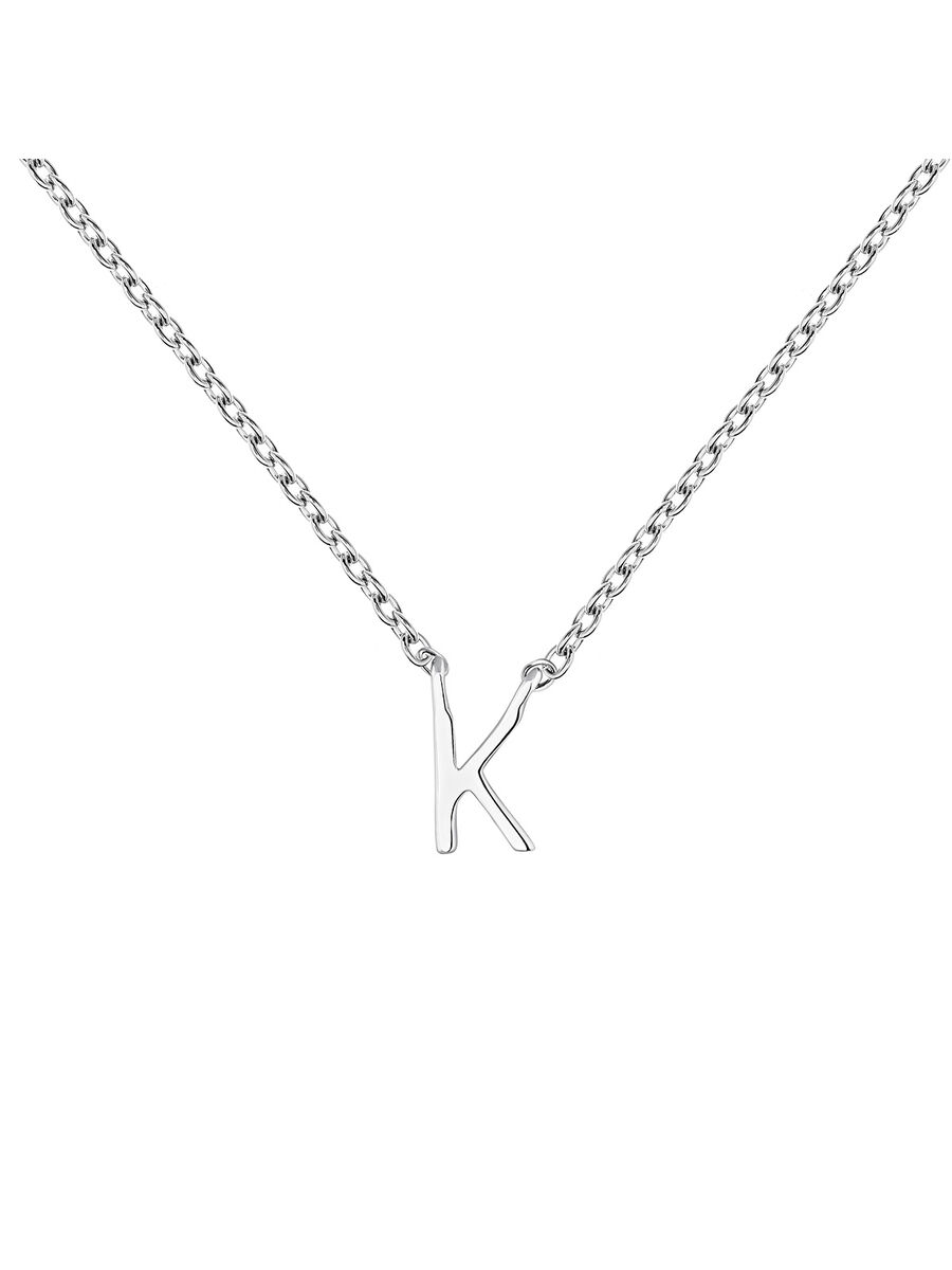 Collar inicial K oro blanco 9 kt , J04382-01-K, mainproduct