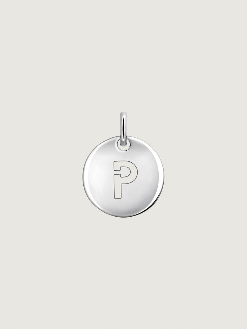925 Silver Charm with initial P image number 0