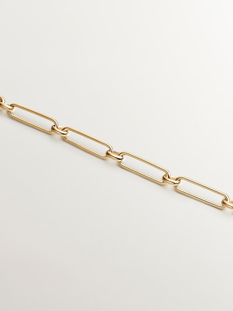 925 Silver necklace dipped in 18K yellow gold with pink amethyst image number 4