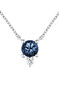Necklace sapphire and diamond white gold , J04081-01-BS
