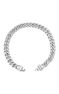 Silver flat curb chain bracelet , J05339-01-18