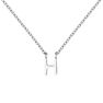 Collier iniciale H or blanc , J04382-01-H