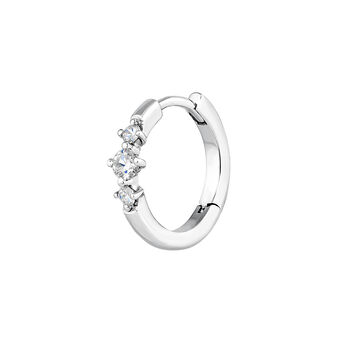 White gold three-diamond hoop earring 0.041 ct , J03929-01-H, mainproduct