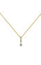 Gold diamonds necklace , J04431-02