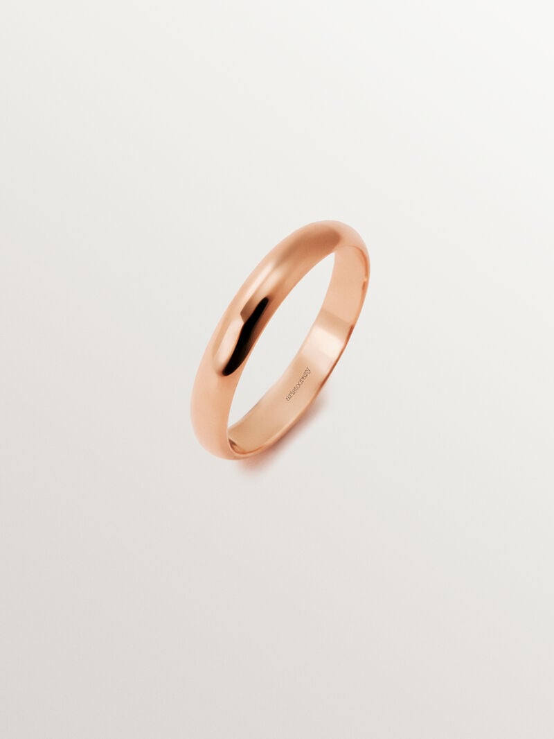 3.15mm half-round rose gold wedding band image number 0