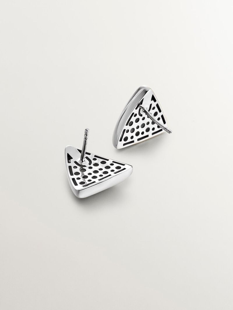 925 silver earrings with triangular shape image number 4