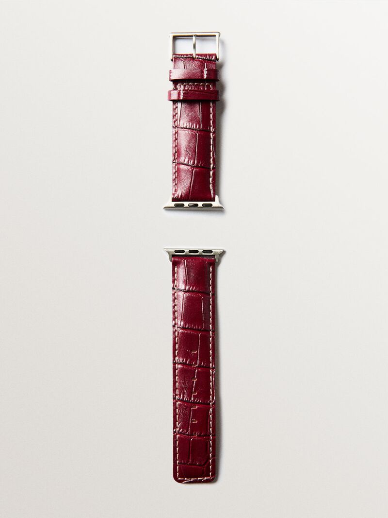 Garnet leather Apple Watch band image number 0