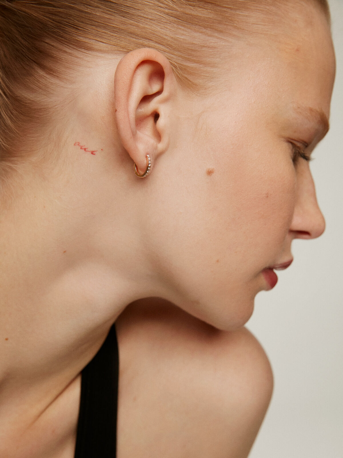 Rose gold earrings small sale hoops