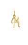 Gold-plated silver K initial charm  , J03932-02-K