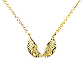 Wings pendant in 18 kt yellow gold-plated sterling silver, J04304-02, mainproduct