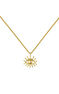 18 kt yellow gold-plated sterling silver eye pendant, J04857-02
