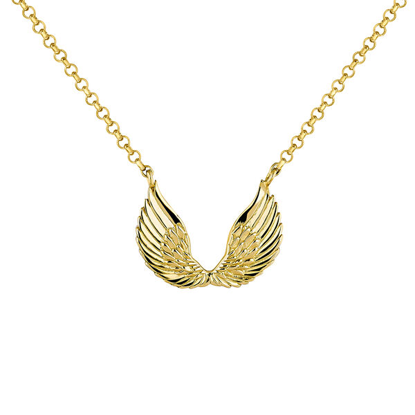 Gold plated wings necklace , J04304-02, mainproduct
