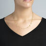 Gold plated motifs necklace , J04551-02