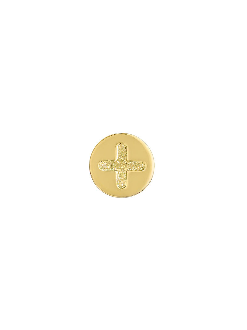 18K Yellow Gold and Titanium Microdermal with Cross image number 5