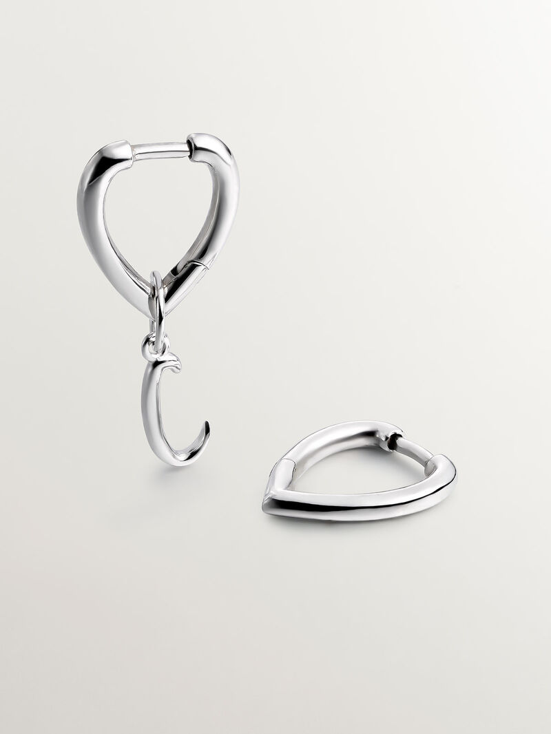 925 Silver Charm with initial C image number 3